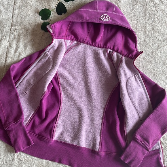 LULULEMON Pink/Purple Scuba Full Zip Hoodie Size 6 - Picture 6 of 12